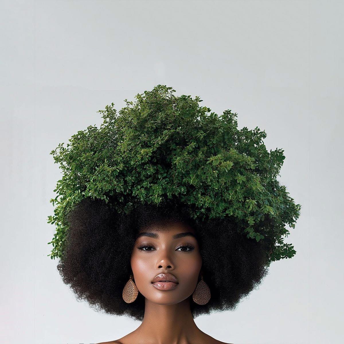 Cheveux crépus Type 4, vivants et en bonne santé