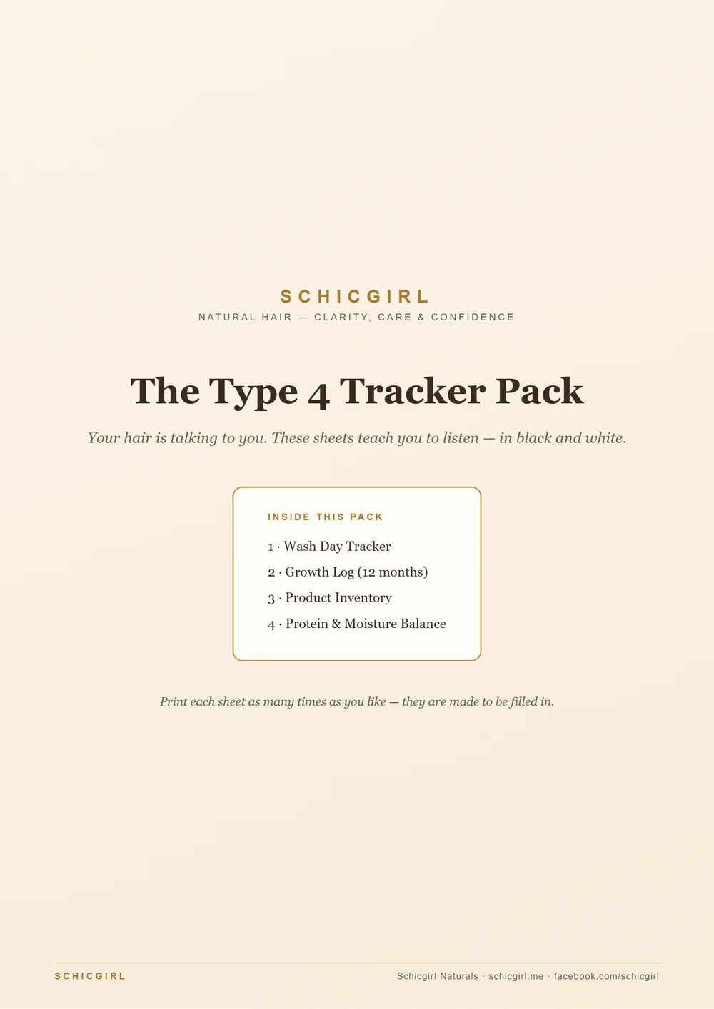 Schicgirl pack de suivi
