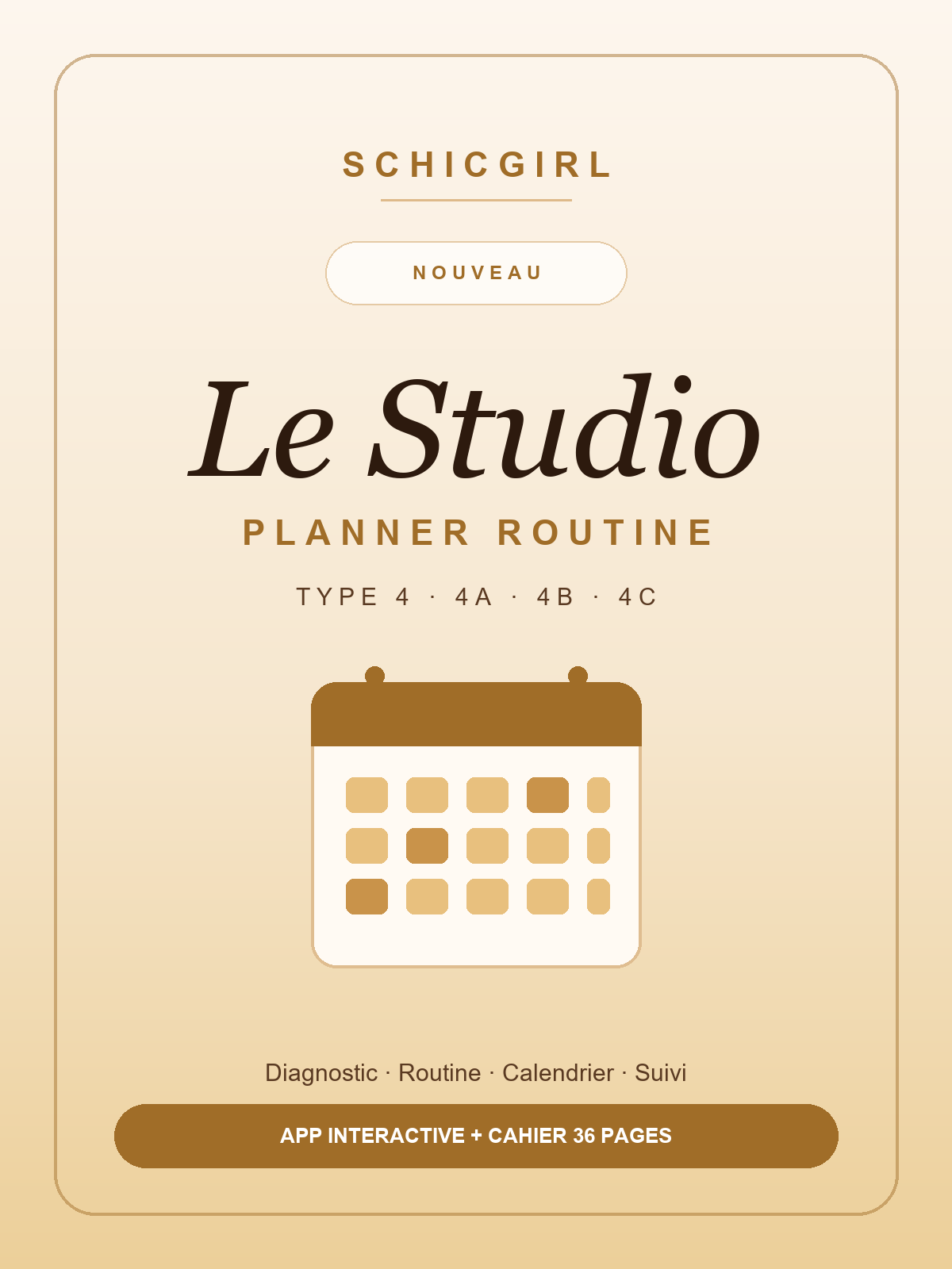 Schicgirl — Le Studio · Planner Routine Type 4